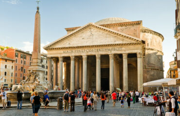 Tourists visiting the Pantheon on october 2, 2012 in Rome, Italy