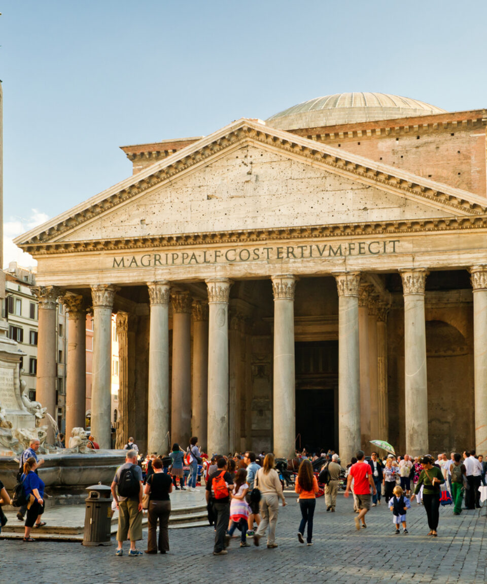 Tourists visiting the Pantheon on october 2, 2012 in Rome, Italy
